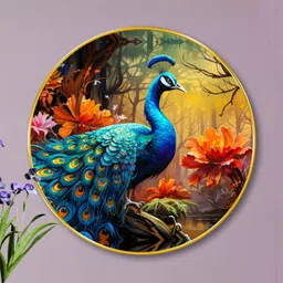 SAF Blue MDF Birds and Animals Wall Paintings-picture-26