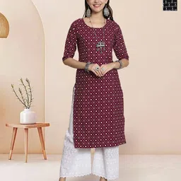 7Threads Selection Of 2 Floral Printed Round Neck Straight Kurtas-picture-34