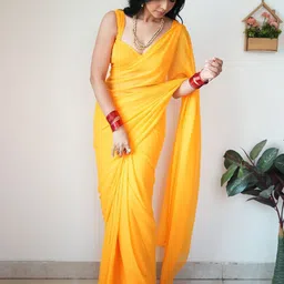 Moda Rapido Pure Georgette Ready to Wear Saree image 2