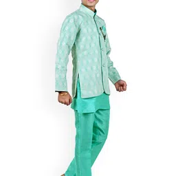 Sangria Boys Ethnic Motifs Woven Design Kurta with Trousers image 2
