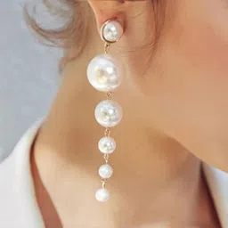 Anouk Pearls Alloy Earrings image 3