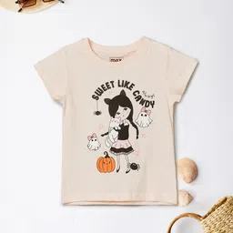 max Girls Graphic Printed Cotton T-shirt-image-25