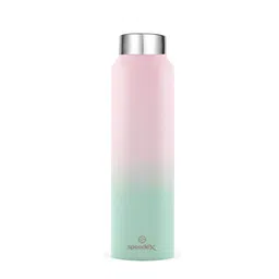 Speedex Pink & Green Single Stainless Steel Printed Water Bottle-image-54