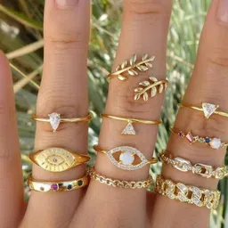 Arzonai Gold Alloy Finger Ring-picture-28