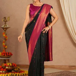 Saree mall Ethnic Motifs Designer Maheshwari Sarees image 2