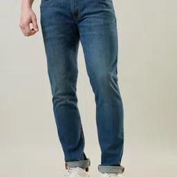 TIM PARIS Men Original Ferdinand Slim Tapered Fit Mid-Rise Light Fade Stretchable Jeans-picture-7