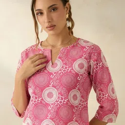 Eco Clothing Ethnic Motifs Printed Cotton Top-image-75