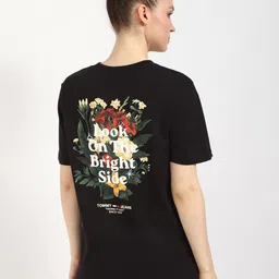 Tommy Hilfiger Women Floral Printed Round Neck Cotton Relaxed Fit T-shirt-image-57