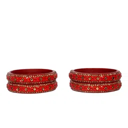 Sajjo Women Set Of 4 Zircon-Studded Bangle-picture-34