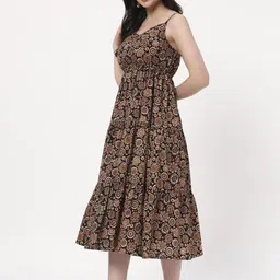 ANUOM Ethnic Motifs Print Fit & Flare Midi Dress image 2