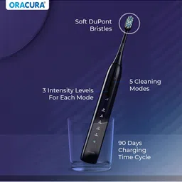 ORACURA SB300 Sonic Smart Electric Rechargeable Toothbrush - Black image 5