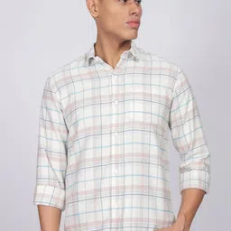 BS BLUE SQUAD Men Slim Fit Opaque Checked Casual Shirt-picture-39