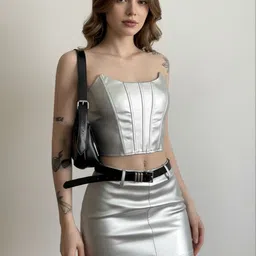 bebe Off Shoulder Neck Top With Skirt Co-Ords-picture-30