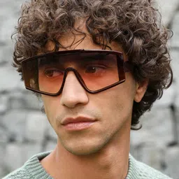 French Accent Men Shield Sunglasses with Polarised Lens image 2