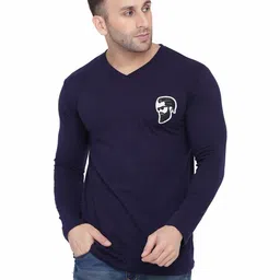 Blisstone Men V-Neck Slim Fit T-shirt-image-2