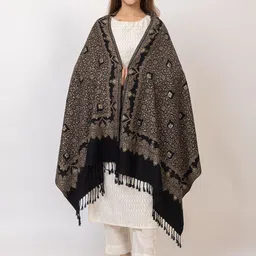 PASHGIRI Women Geometric Embroidered Shawl image 3