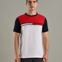 Tommy Hilfiger Colourblocked Round Neck Short Sleeves Cotton T-shirt-picture-23