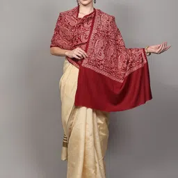 Exotic India Paisley Embroidered Shawl image 3