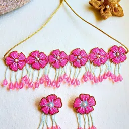 Tipsy closet Women Pink Jewellery Set-image-73