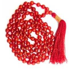 Apnisanskriti Unisex Red Onyx Stone Mala image 2