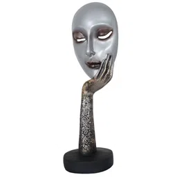 Zart Silver-Toned Religious Idol Showpiece image 4