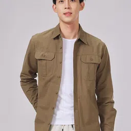 StyleCast Men Standard Spread Collar Solid Cotton Casual Shirt-image-91