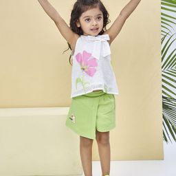 Peppermint Girls Printed Top With Skirt-picture-15