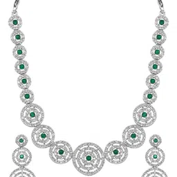 M GOLD Silver-Plated Stone-Studded Jewellery Set-picture-26