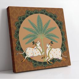 SAF Brown & White 1 Piece Wood Birds and Animals Wall Paintings-picture-19