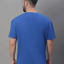 DOOR74 Men Typography Printed Drop-Shoulder Sleeves T-shirt image 5