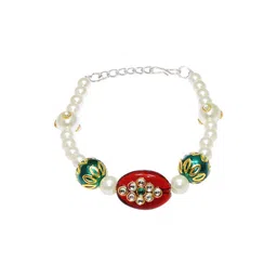 SANAA CREATIONS Unisex Artificial Stones Studded Antique Charm Bracelet-image-17