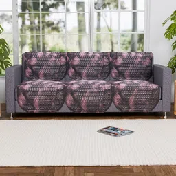 Myntra Elegant Homes Brown & Pink Cotton Sofa Cover-image-31