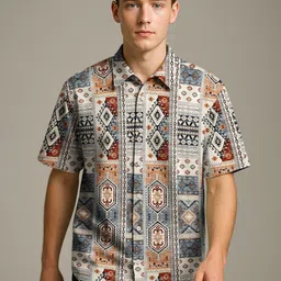 BULLMER Men Ethnic Motifs Printed Shirts-picture-24