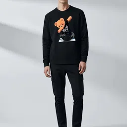 Manlino Men Graphic Printed Full Sleeve Sweatshirt image 3