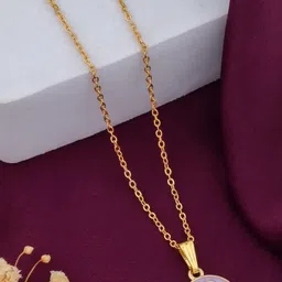 SZN Set Of 2 Gold-Plated Circular Shaped Pendants With Chains image 4