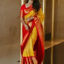 Moda Rapido Woven Design Zari Silk Blend Banarasi Saree image 2