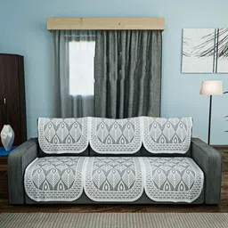 Myntra Elegant Homes Grey Cotton Sofa Cover-picture-17