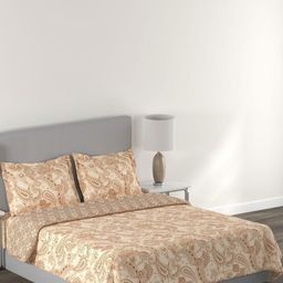 MYTRIDENT Brown & Beige Set of 4 Ethnic Motifs AC Room 150 GSM Double Bed Dohar-picture-29