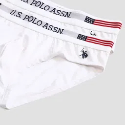 U.S. Polo Assn. Pack Of 2 Mid-Rise Basic Briefs I650-001-P2 image 2