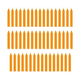 ASIDEA Orange & Orange 50 pieces Pillar Candle image 2