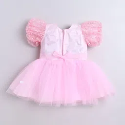 MANY FROCKS & Girls Net Embroidered Bow Fit & Flare Dress image 2