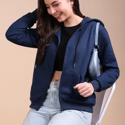 adyavastram Women Full Sleeve Solid Hooded Sweatshirt-picture-21