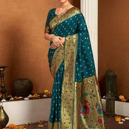 KALINI Woven Design Zari Paithani Saree-picture-22