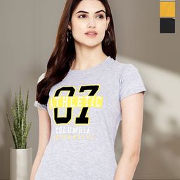 Tromko Women Pack of 3 Typography Printed Round Neck Cotton T-shirts-picture-39