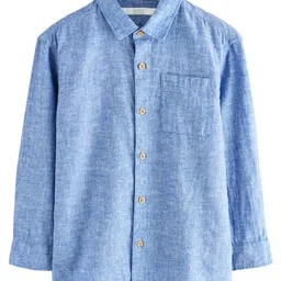 NEXT Boys Cotton Linen Spread Collar Shirt-picture-39