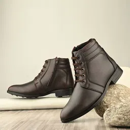 AfroJack Men Textured Casual Regular Boots-image-68
