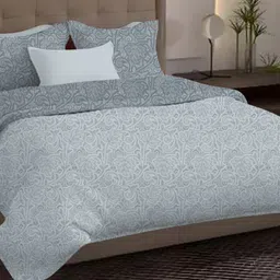 Sleeping Owls- because your sleep matters Grey & White Ethnic Motifs 150 GSM Comforter image 2