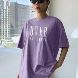 TOGS & TERRE Women Typography Printed Organic Cotton T-shirt-picture-16