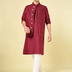 indus route by Pantaloons Embroidered Nehru Jackets image 3