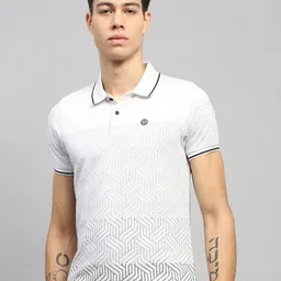 Monte Carlo Men Abstract Printed Polo Collar T-shirt-picture-13